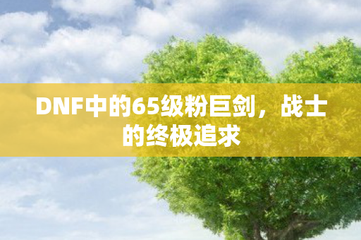 DNF中的65级粉巨剑，战士的终极追求
