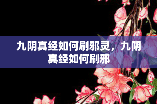 九阴真经如何刷邪灵，九阴真经如何刷邪