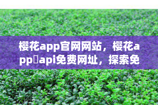 樱花app官网网站，樱花app汅api免费网址，探索免费资源的新世界