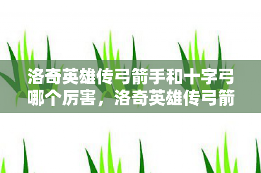 洛奇英雄传弓箭手和十字弓哪个厉害，洛奇英雄传弓箭手，精准与速度的完美结合