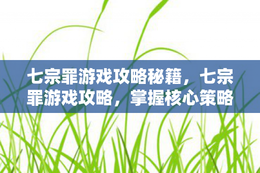 七宗罪游戏攻略秘籍，七宗罪游戏攻略，掌握核心策略，助你通关无阻