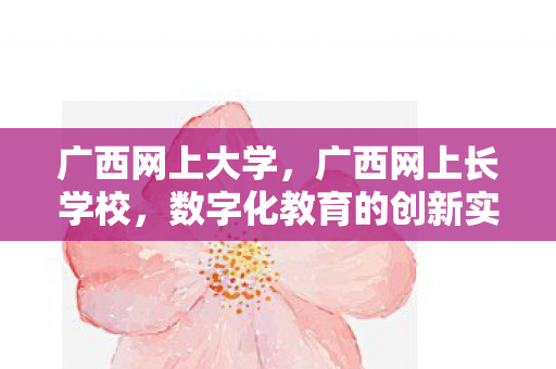 广西网上大学，广西网上长学校，数字化教育的创新实践