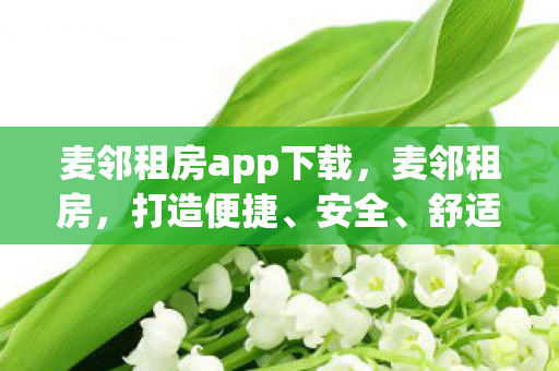 麦邻租房app下载，麦邻租房，打造便捷、安全、舒适的租房新体验