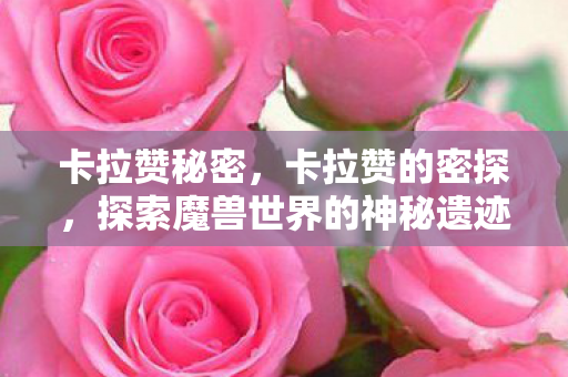 卡拉赞秘密，卡拉赞的密探，探索魔兽世界的神秘遗迹