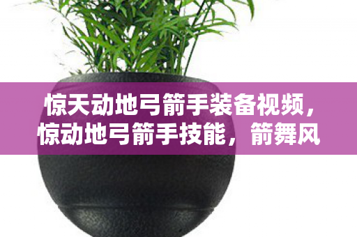 惊天动地弓箭手装备视频，惊动地弓箭手技能，箭舞风云，一箭穿心