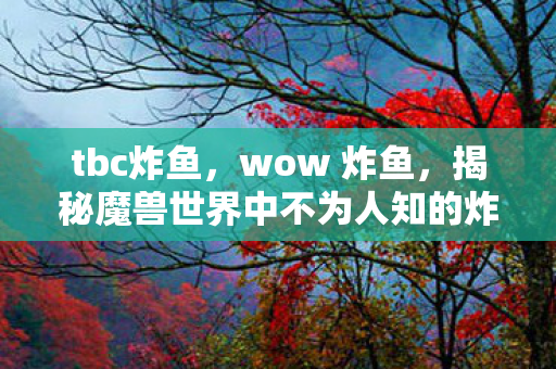 tbc炸鱼，wow 炸鱼，揭秘魔兽世界中不为人知的炸鱼现象