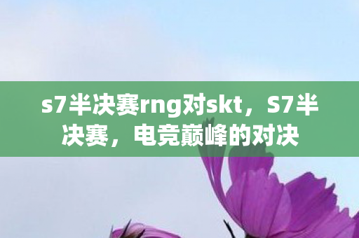 s7半决赛rng对skt，S7半决赛，电竞巅峰的对决