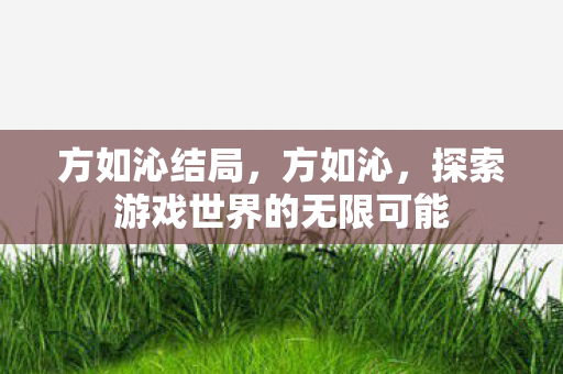 方如沁结局，方如沁，探索游戏世界的无限可能