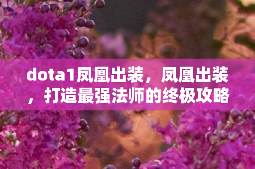 dota1凤凰出装，凤凰出装，打造最强法师的终极攻略