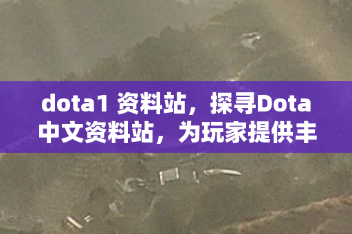 dota1 资料站，探寻Dota中文资料站，为玩家提供丰富资源与支持