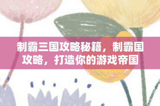 制霸三国攻略秘籍，制霸国攻略，打造你的游戏帝国