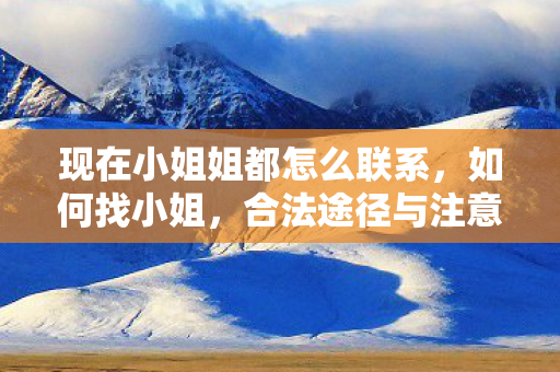 现在小姐姐都怎么联系，如何找小姐，合法途径与注意事项