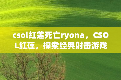 csol红莲死亡ryona，CSOL红莲，探索经典射击游戏的深度魅力