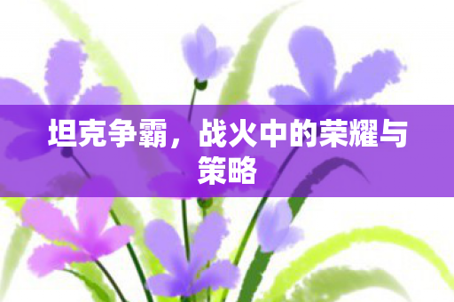 坦克争霸，战火中的荣耀与策略