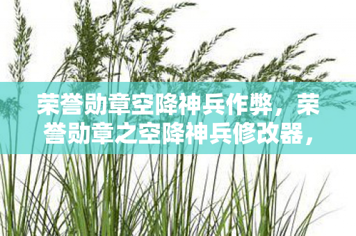 荣誉勋章空降神兵作弊，荣誉勋章之空降神兵修改器，解锁无限可能的战斗利器