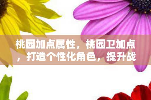 桃园加点属性，桃园卫加点，打造个性化角色，提升战斗力的关键