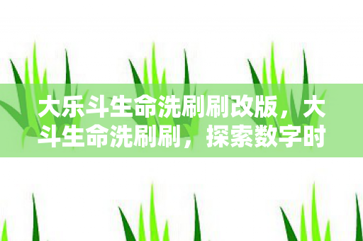 大乐斗生命洗刷刷改版，大斗生命洗刷刷，探索数字时代的健康与清洁新纪元