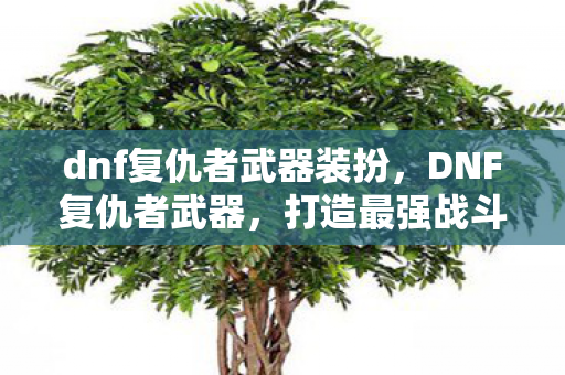 dnf复仇者武器装扮，DNF复仇者武器，打造最强战斗力的必备神器
