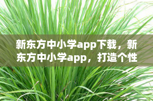 新东方中小学app下载，新东方中小学app，打造个性化学习新体验