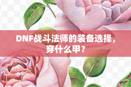 DNF战斗法师的装备选择，穿什么甲？