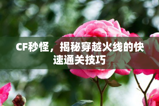 CF秒怪，揭秘穿越火线的快速通关技巧