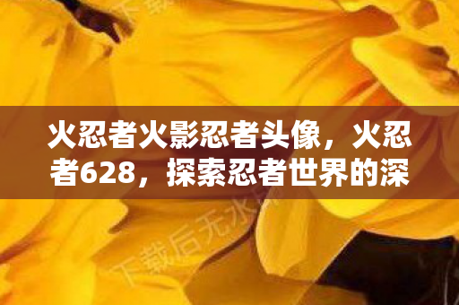 火忍者火影忍者头像，火忍者628，探索忍者世界的深度与广度
