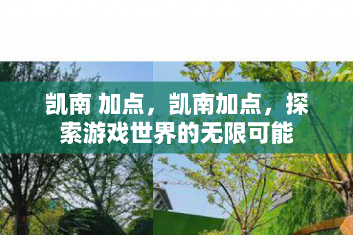 凯南 加点，凯南加点，探索游戏世界的无限可能