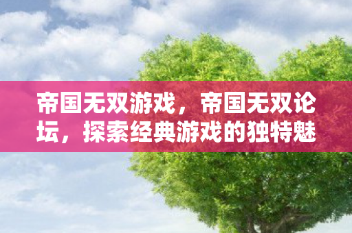 帝国无双游戏，帝国无双论坛，探索经典游戏的独特魅力