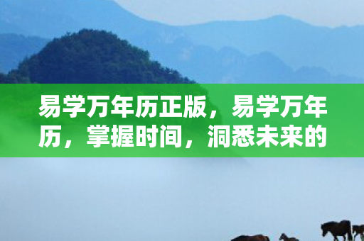易学万年历正版，易学万年历，掌握时间，洞悉未来的智慧宝典