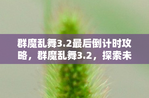 群魔乱舞3.2最后倒计时攻略，群魔乱舞3.2，探索未知世界的奇幻之旅