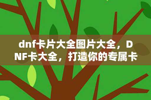 dnf卡片大全图片大全，DNF卡大全，打造你的专属卡片收藏