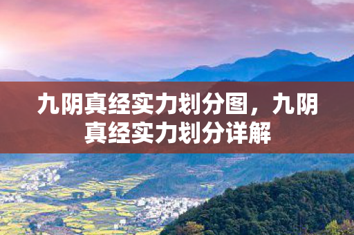 九阴真经实力划分图，九阴真经实力划分详解