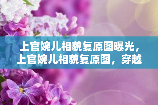 上官婉儿相貌复原图曝光，上官婉儿相貌复原图，穿越千年的美丽传奇