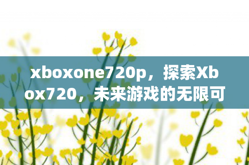 xboxone720p，探索Xbox720，未来游戏的无限可能