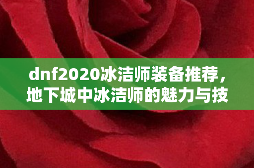 dnf2020冰洁师装备推荐，地下城中冰洁师的魅力与技巧