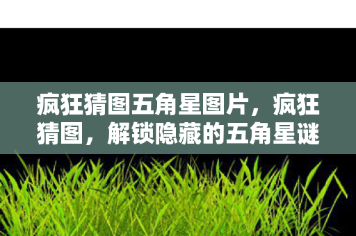 疯狂猜图五角星图片，疯狂猜图，解锁隐藏的五角星谜题