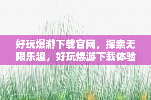 好玩爆游下载官网，探索无限乐趣，好玩爆游下载体验分享