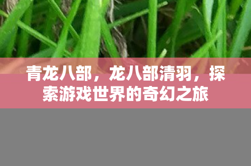 青龙八部，龙八部清羽，探索游戏世界的奇幻之旅