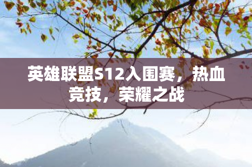 英雄联盟S12入围赛，热血竞技，荣耀之战