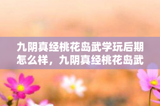 九阴真经桃花岛武学玩后期怎么样，九阴真经桃花岛武学，探寻武侠世界的奥秘