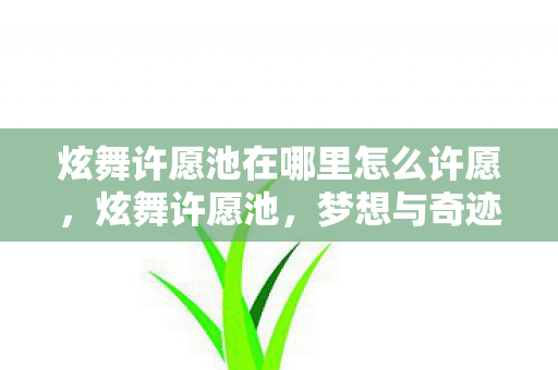 炫舞许愿池在哪里怎么许愿，炫舞许愿池，梦想与奇迹的交汇之地
