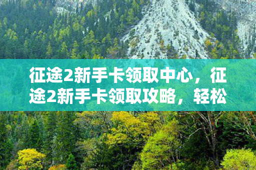 征途2新手卡领取中心，征途2新手卡领取攻略，轻松获取丰厚新手礼包