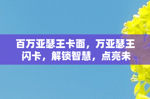 百万亚瑟王卡面，万亚瑟王 闪卡，解锁智慧，点亮未来