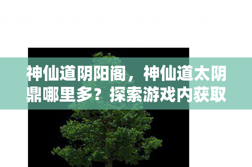 神仙道阴阳阁，神仙道太阴鼎哪里多？探索游戏内获取途径