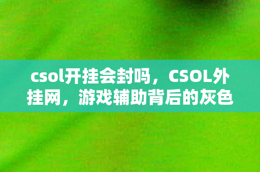 csol开挂会封吗，CSOL外挂网，游戏辅助背后的灰色阴影