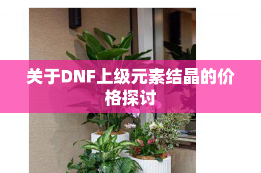 关于DNF上级元素结晶的价格探讨