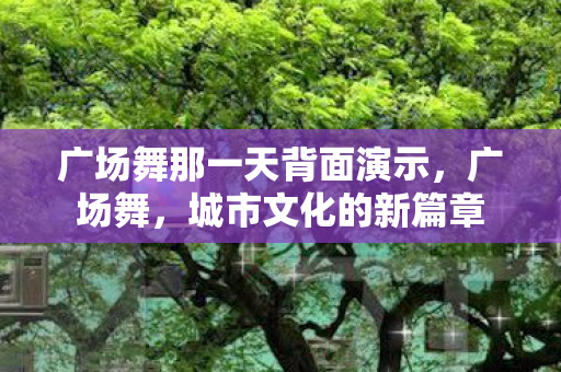 广场舞那一天背面演示，广场舞，城市文化的新篇章