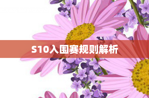 S10入围赛规则解析