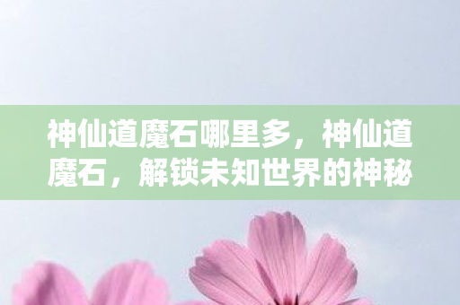 神仙道魔石哪里多，神仙道魔石，解锁未知世界的神秘钥匙