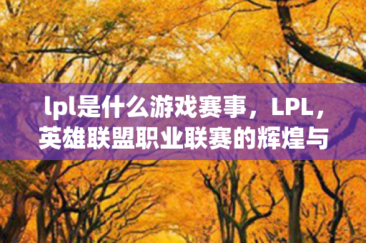 lpl是什么游戏赛事，LPL，英雄联盟职业联赛的辉煌与魅力